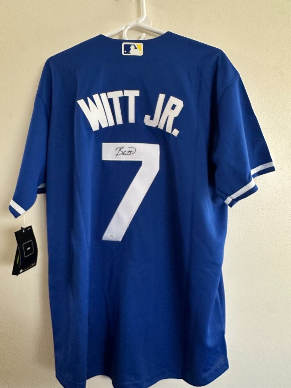 BOBBY WITT JR SIGNED KANSAS CITY ROYALS AUTOGRAPHED NIKE JERSEY W/COA Large 14-3